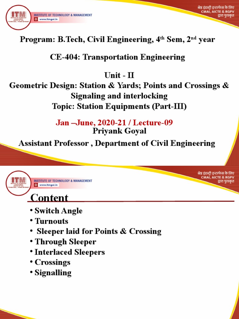 Station Equipment in Transportation Engineering | PDF | Track (Rail ...