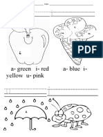 A-Green I - Red A - Blue I - Yellow U - Pink