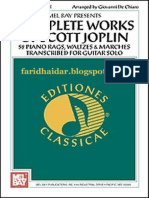 Scott Joplin Complete Works For Guitar Solo