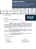 MARD Letter to Dean Regarding Postponement of University Exams