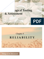 Psychological Assessment - Reliability & Validity