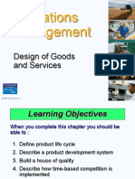 Operations Management: Design of Goods and Services