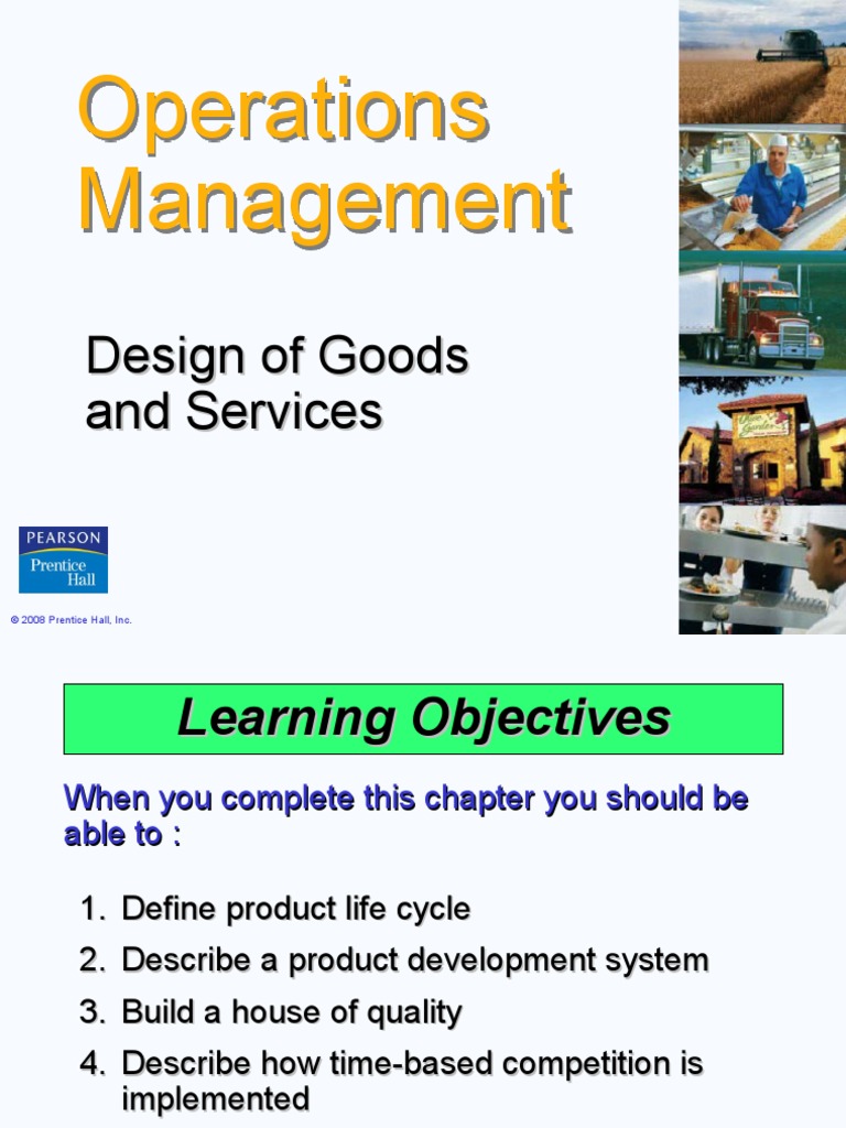 Operations Management: Design of Goods and Services | PDF | Product ...
