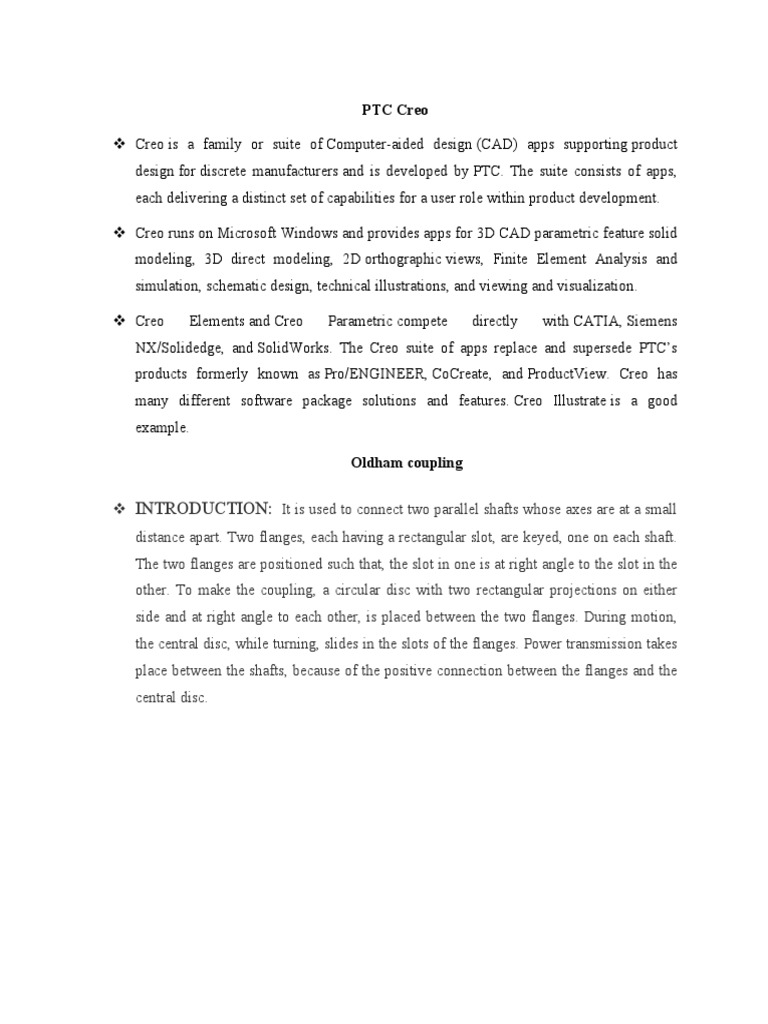 Oldham Coupling Pdf Mechanical Engineering Manufactured Goods