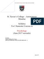 St. Xavier's College - Autonomous Mumbai Syllabus For I Semester Courses in
