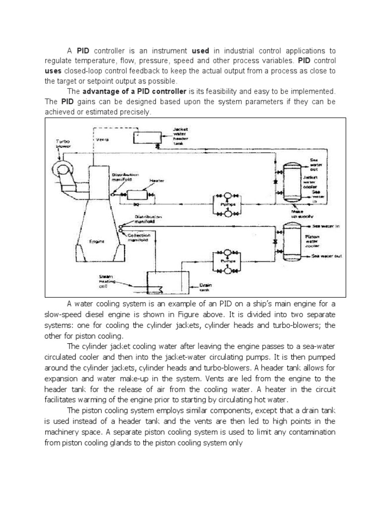 Main Engine PID Cooling Systems | PDF