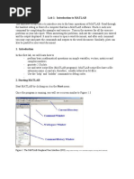 Lab 1: Introduction To MATLAB: Figure 1: The MATLAB Graphical User Interface (GUI)