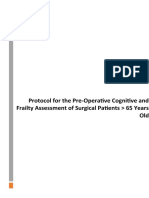 Protocol For The Pre-Operative Cognitive and Frailty Assessment of Surgical Patients 65 Years Old