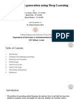 Image Caption Generation Using Deep Learning: Department of Electronics & Instrumentation Engineering NIT Silchar, Assam