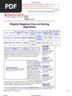 Softpanorama: Slightly Skeptical View On Sorting Algorithms