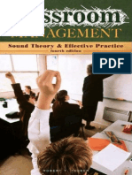 Classroom Management Sound Theory and Effective Practice Fourth Edition
