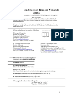 Information Sheet On Ramsar Wetlands (RIS)