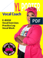 Vocal Coach: Ebook Vocal Exercises Practice Log Vocal Work