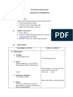 Detailed Lesson Plan (Idiomatic Expressions)
