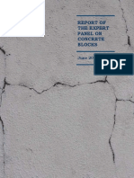 Expert Panel Report on Concrete Block Issues