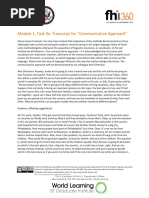 MOOC Task 1.9a Transcript - Communicative Approach