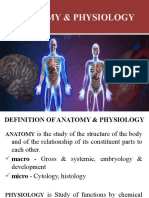 Anatomy and Physiology of Body Notes