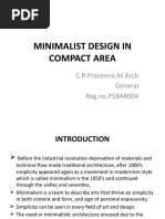 Minimalist Design in Compact Area: C.R.Praveena, M.Arch General Reg - no.P18AR004