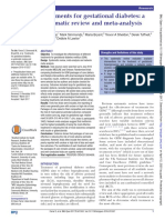 Treatments For Gestational Diabetes: A Systematic Review and Meta-Analysis