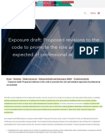 Exposure Draft - Proposed Revisions To The Code To Promote The Role and Mindset Expected of Professional Accountants - ACCA Global