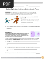 Chemistry Chapter 8 Polarity and Intermolcular Forces Gizmo