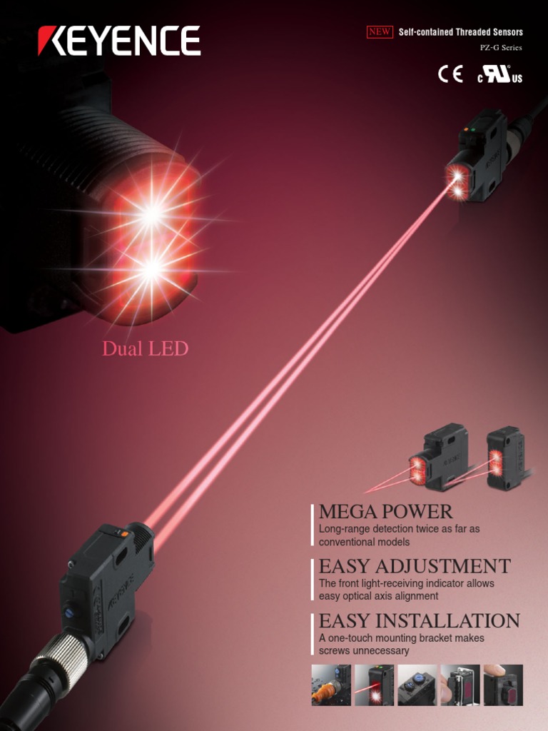 Keyence Photoelectric Sensor PZG Series Datasheet PDF Optical