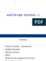 Software Testing - I