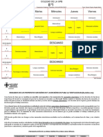 Horario Grupo 8°1