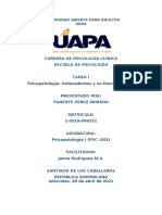 Psicopatología I (PSC - 202) TAREA 1 PDF