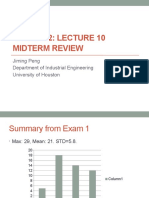 INDE6372: LECTURE 10 Midterm Review: Jiming Peng Department of Industrial Engineering University of Houston
