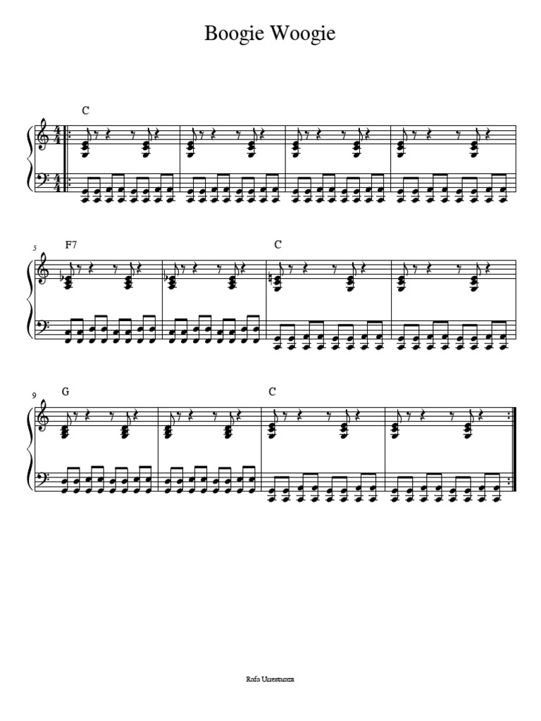 Boogie Woogie Piano Pdf American Popular Music American Styles