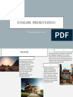 English Presentation: Theme of The Lesson Is Travel