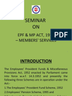 EPF Seminar on Members' Services