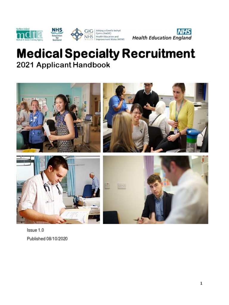 Medical specialty recruitment applicant handbook 2021 v1 1 pdf