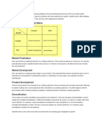 ansof matrix