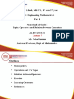 (L7) Operators and Relation Between Operators