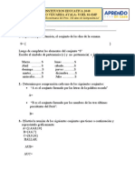 Evaluacion de Proceso Matematica 6° Ie 2040 Jva