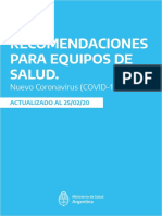 coronavirus recomendaciones para equipos salud