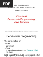 Server-Side Programming: Java Servlets: Web Technologies A Computer Science Perspective