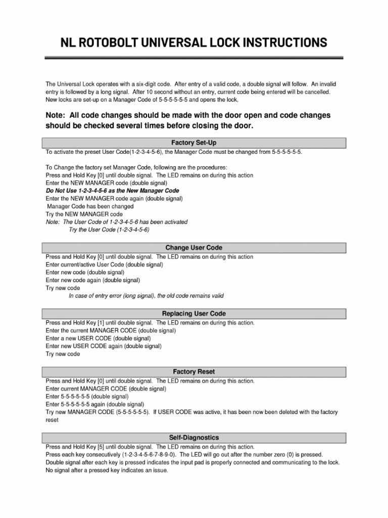 NL Rotobolt Universal Lock Instructions PDF