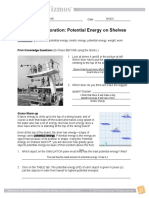 Student Exploration: Potential Energy On Shelves