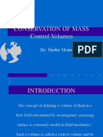 Conservation of Mass Control Volumes