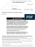 Información General Sobre Pruebas y Ajustes