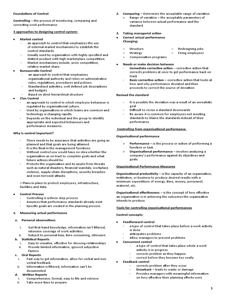 L4 Group Foundations of Control | PDF | Benchmarking | Goal