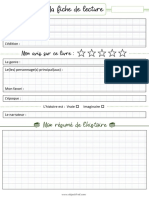 Ma Fiche de Lecture CM1