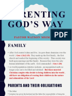 Parenting God'S Way: Pastor Watson Msimanga