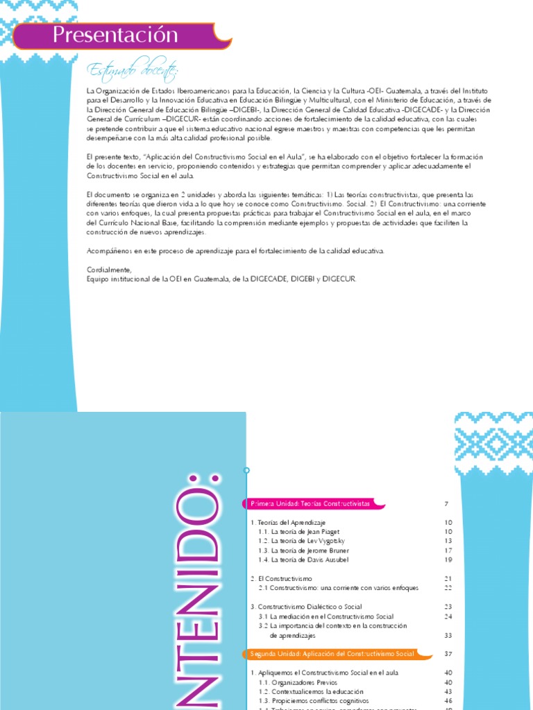 Aplicación del Constructivismo Social en Aula | PDF | Aprendizaje ...