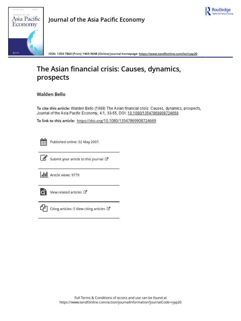Asian Financial Crisis | PDF | 1997 Asian Financial Crisis ...