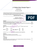 Icse Class 10 Maths Mock Sample Question Paper 4