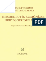 Hermeneutik Komunizm-Heideggerden Marxa-Gianni Vattimo